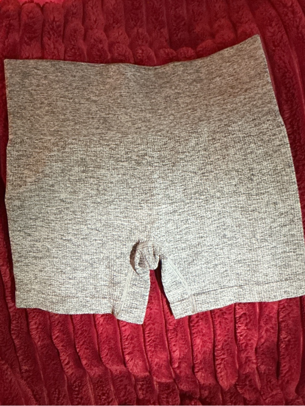Colsie Gray Ribbed Knit Shorts - Picture 2 of 4